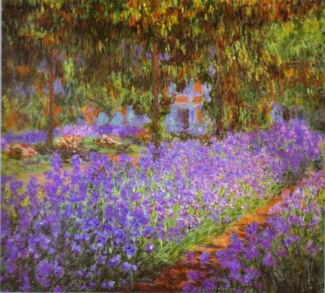 Monet's Garden, the Irises by Oscar-Claude Monet