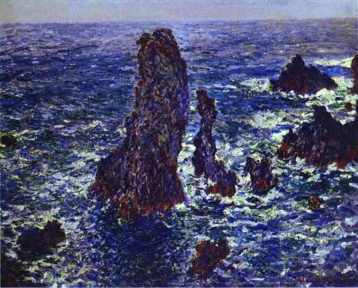 Cliffs at Belle-Ile by Oscar-Claude Monet