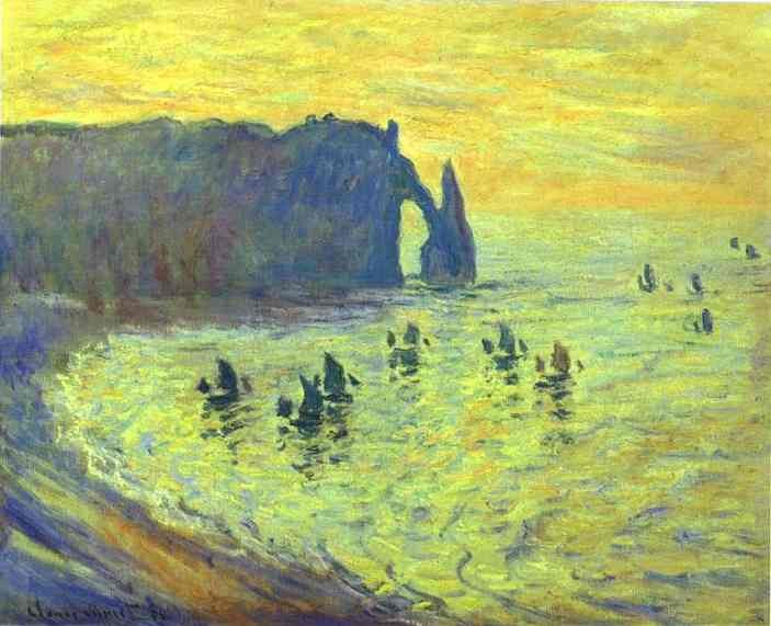 Cliffs at Etretat by Oscar-Claude Monet