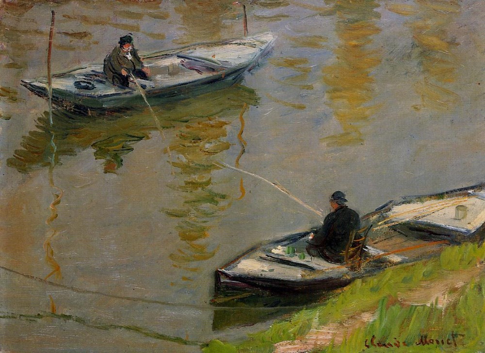 Two Anglers by Oscar-Claude Monet