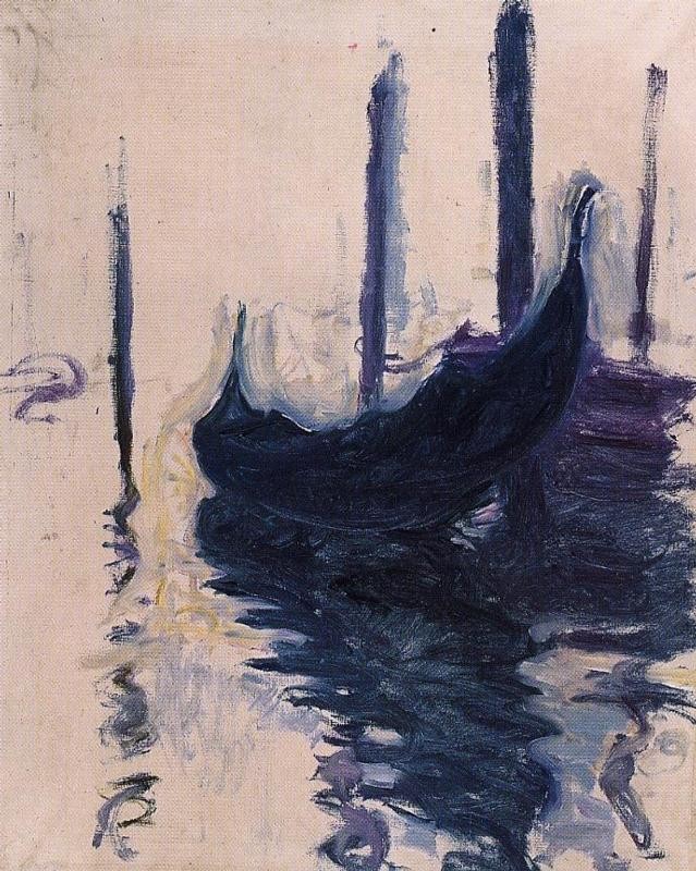 Gondola in Venice by Oscar-Claude Monet