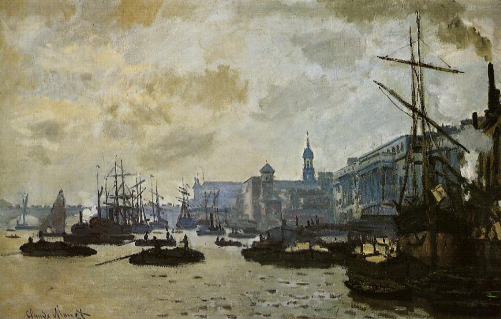 The Port of London by Oscar-Claude Monet