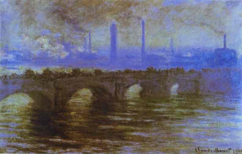 London The Waterloo Bridge by Oscar-Claude Monet