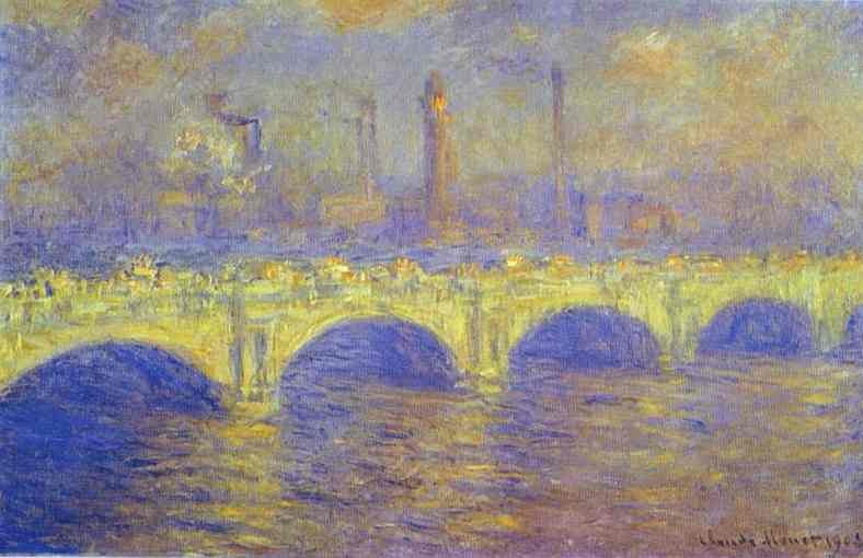 The Waterloo Bridge by Oscar-Claude Monet