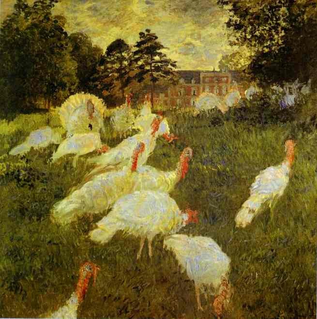 White Turkeys by Oscar-Claude Monet