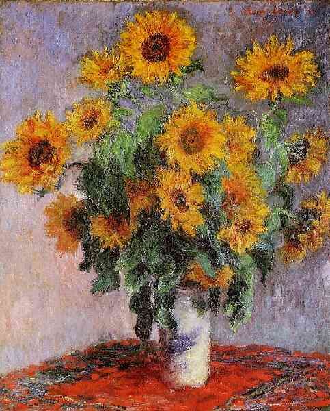 Bouquet of Sunflowers by Oscar-Claude Monet