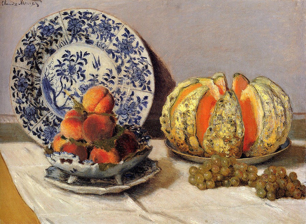 Still Life With Melon by Oscar-Claude Monet