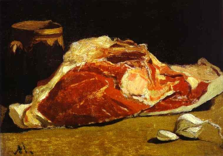Still Life Piece of Beef by Oscar-Claude Monet