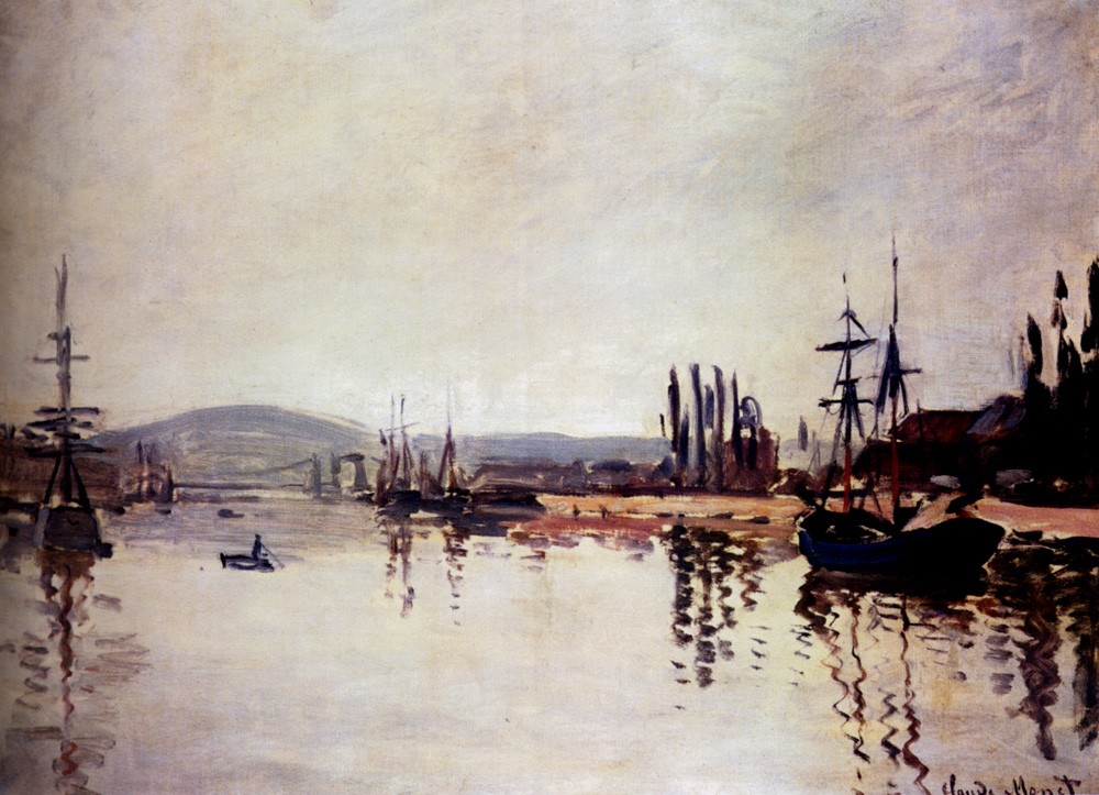 The Seine Below Rouen by Oscar-Claude Monet