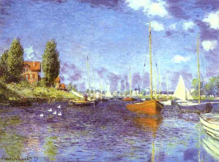 Red Boats. Argenteuil by Oscar-Claude Monet