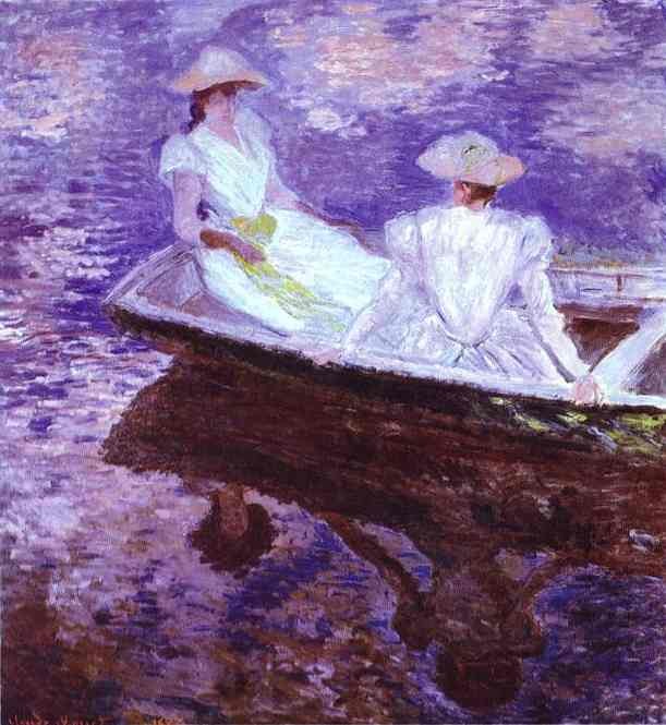 Young Girls in a Boat by Oscar-Claude Monet