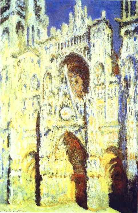 The Rouen Cathedral. Portail. The Albaine Tower by Oscar-Claude Monet