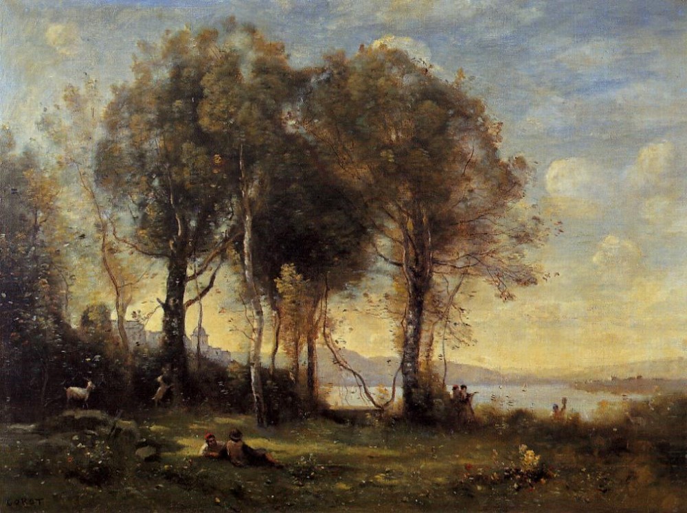 Goatherds on the Borromean Islands by Jean-Baptiste-Camille Corot