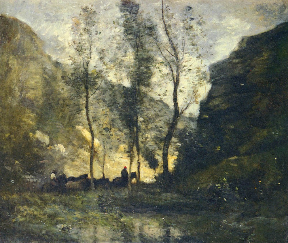 Les Contrebandiers by Jean-Baptiste-Camille Corot