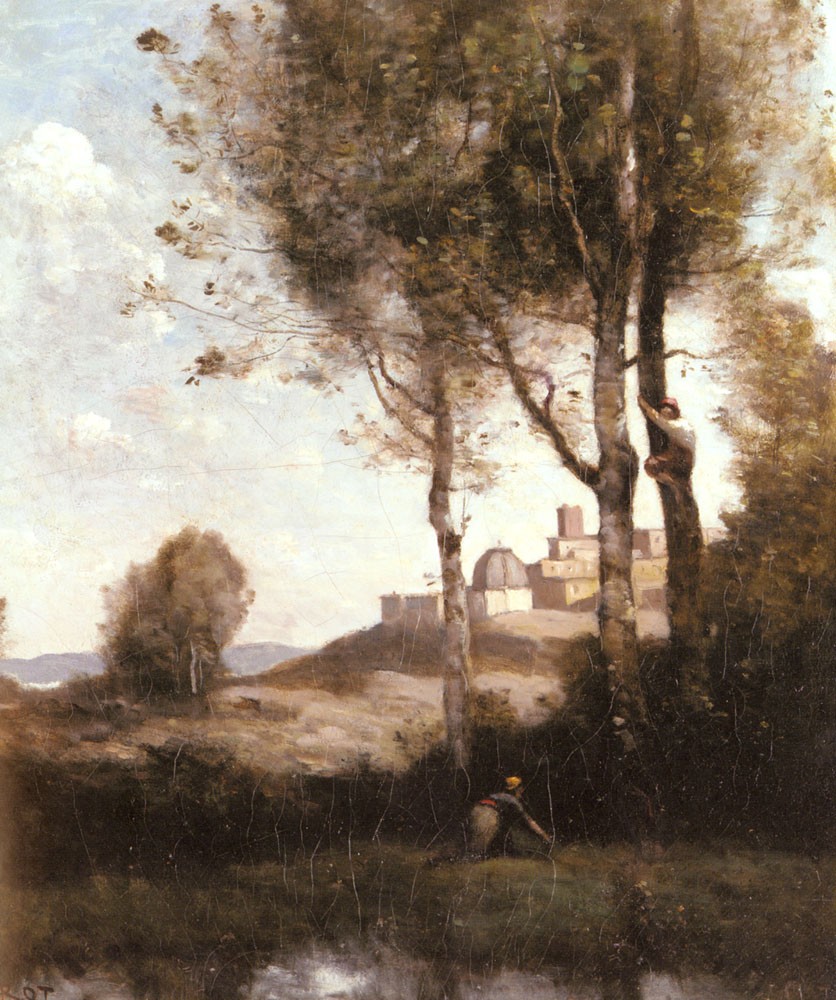 Les Denicheurs Toscans by Jean-Baptiste-Camille Corot