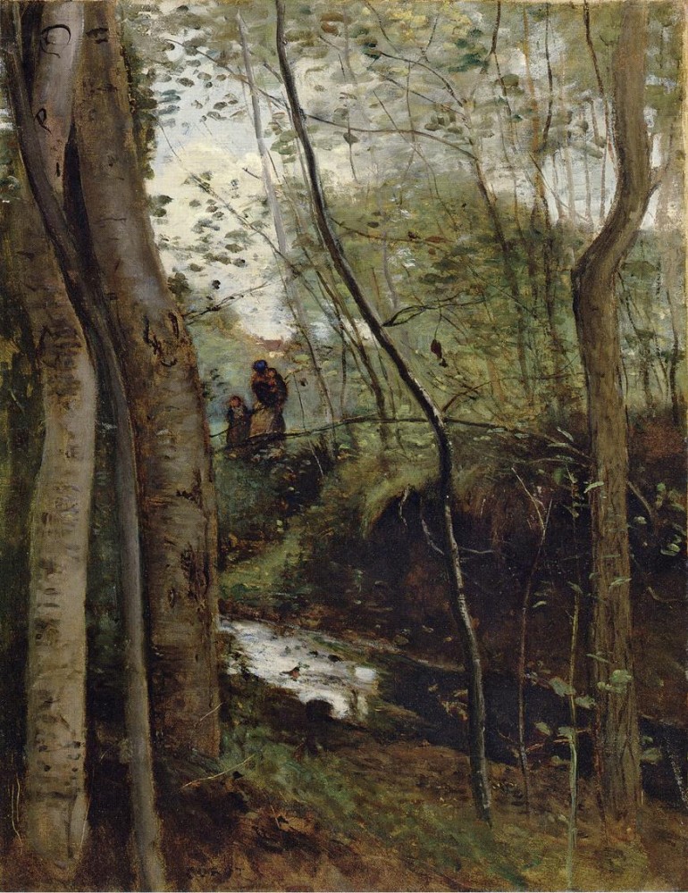 Stream in the Woods aka Un ruisseau sous bois by Jean-Baptiste-Camille Corot