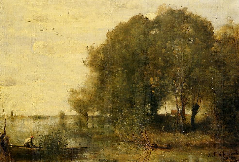 Wooded Peninsula by Jean-Baptiste-Camille Corot
