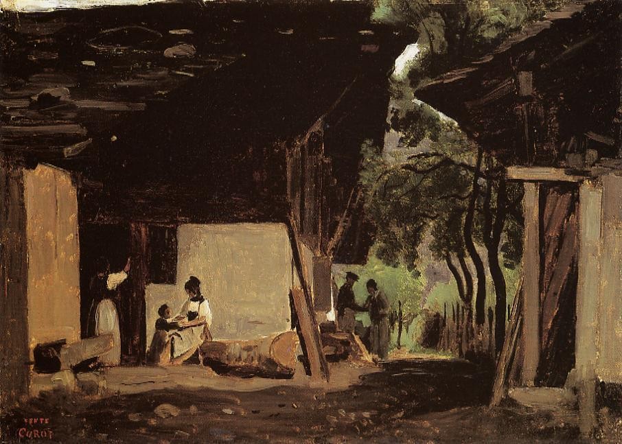 Entrance to a Chalet in the Bernese Oberland by Jean-Baptiste-Camille Corot
