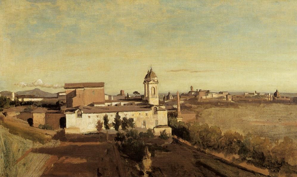 Rome the Trinita dei Monti View from the Villa Medici by Jean-Baptiste-Camille Corot