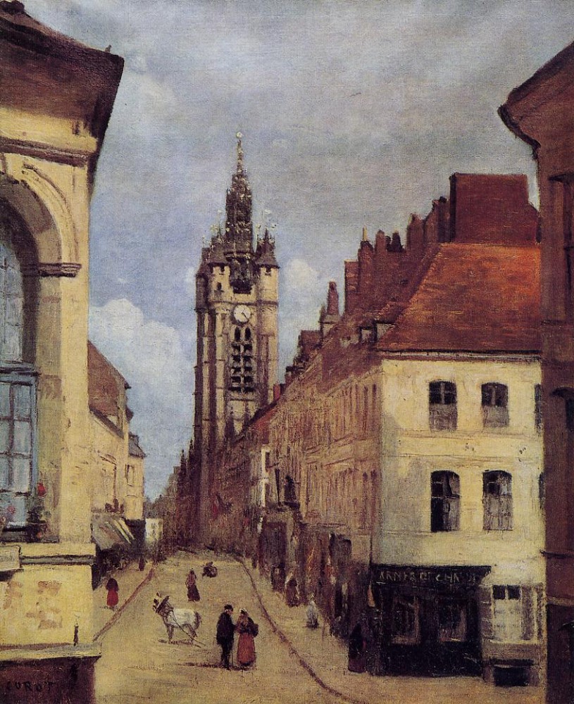 The Belfry of Douai by Jean-Baptiste-Camille Corot