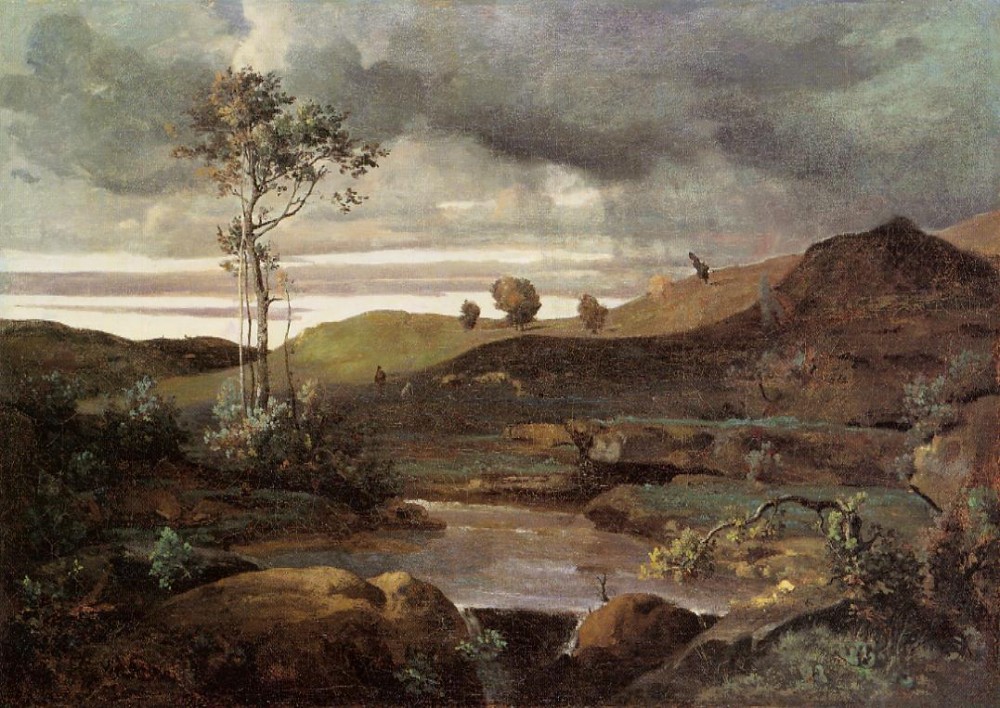 The Roman Campagna in Winter by Jean-Baptiste-Camille Corot