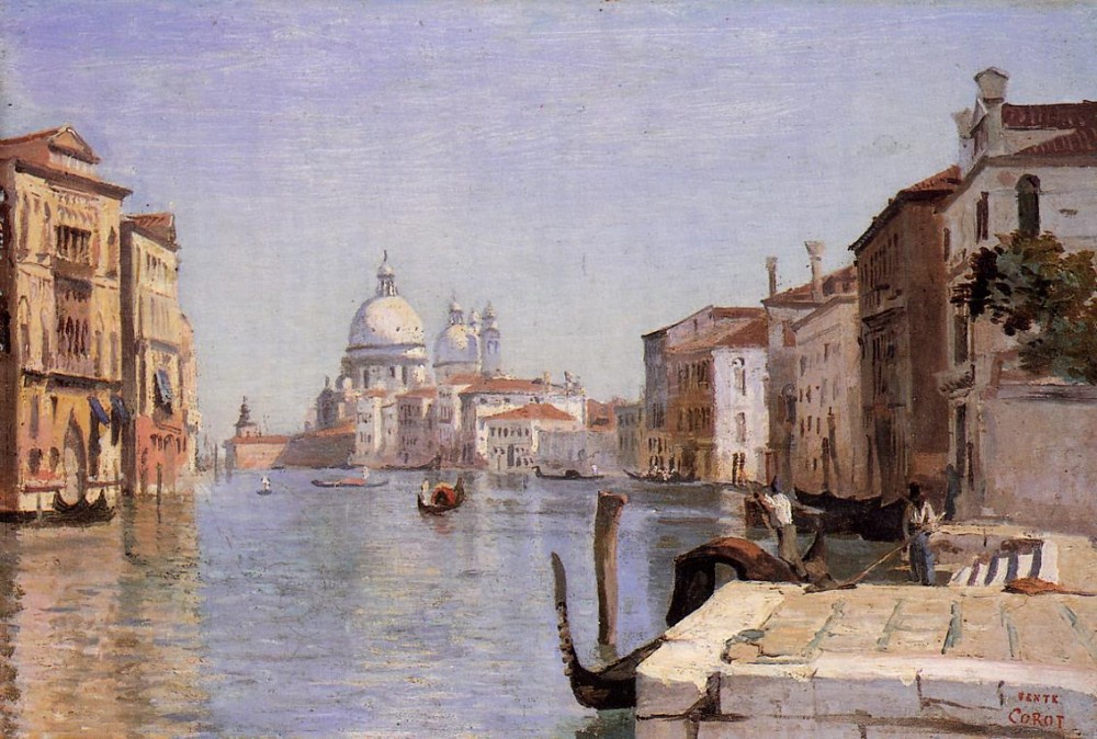 Venice View of Campo della Carita from the Dome of the Salute by Jean-Baptiste-Camille Corot