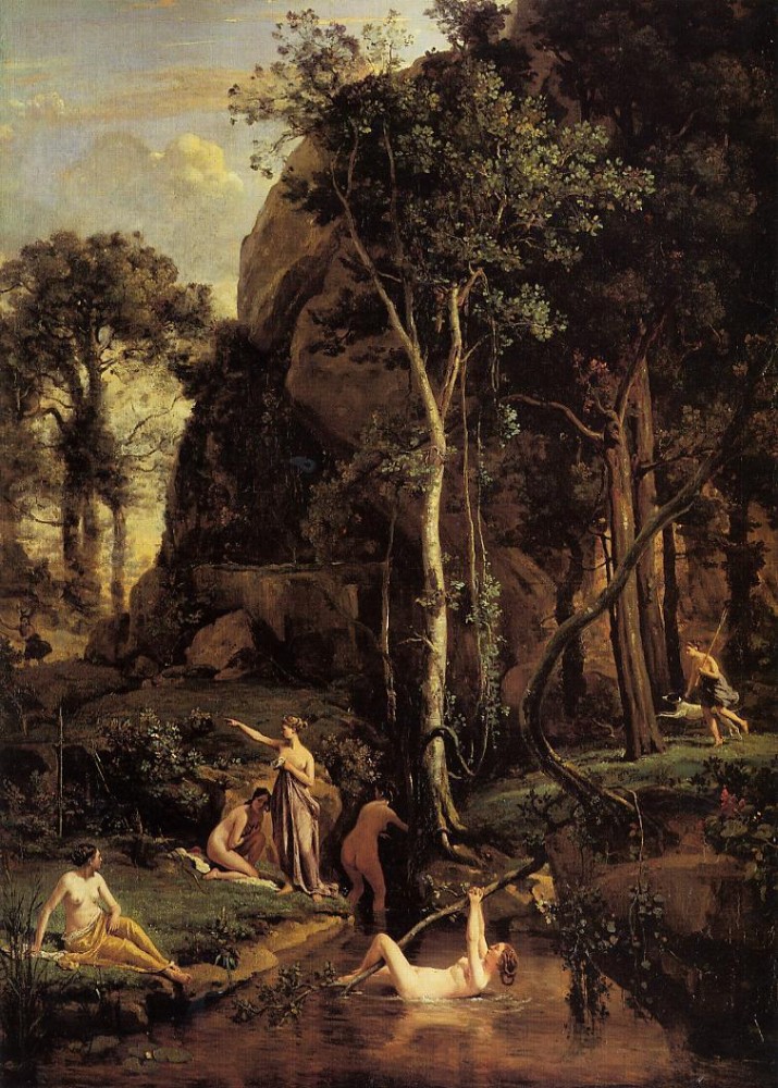 Diana Surprised at Her Bath by Jean-Baptiste-Camille Corot