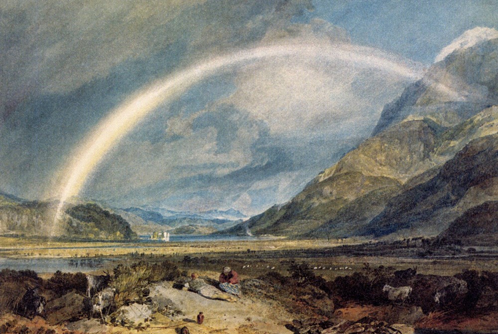 Kilchern Castle with the Cruchan Ben Mountains Scotland Noon by Joseph Mallord William Turner