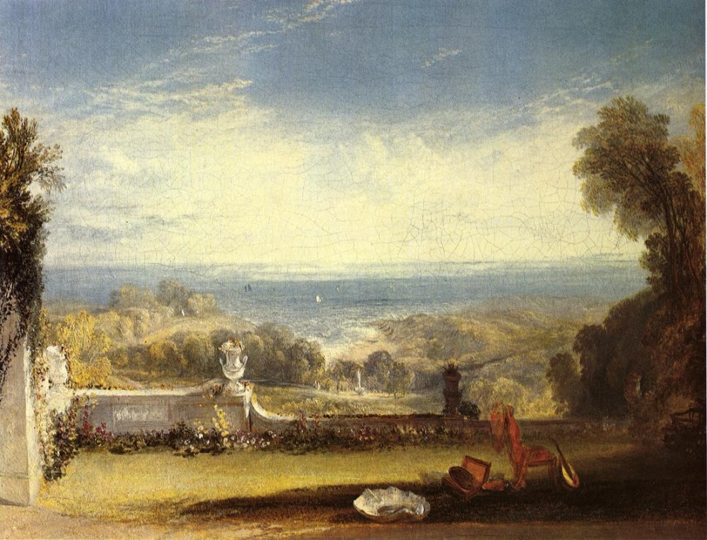 View from the Terrace of a Villa at Niton Isle of Wight from SketchX by Joseph Mallord William Turner