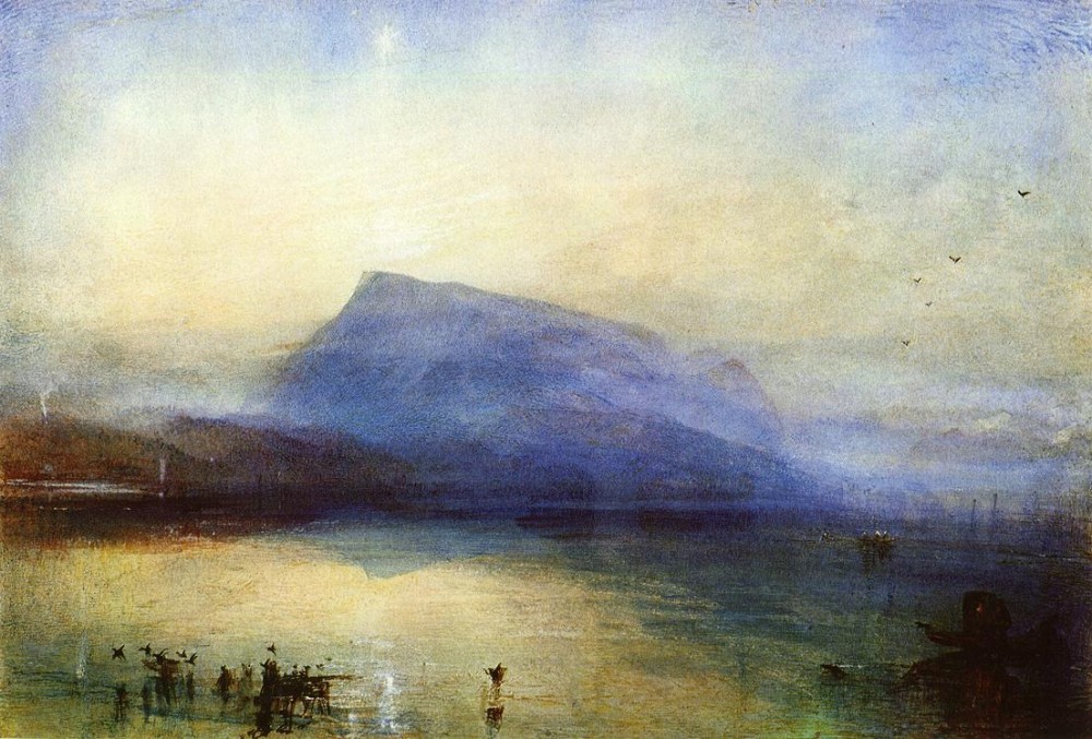 The Blue Rigi Lake of Lucerne Sunrise by Joseph Mallord William Turner