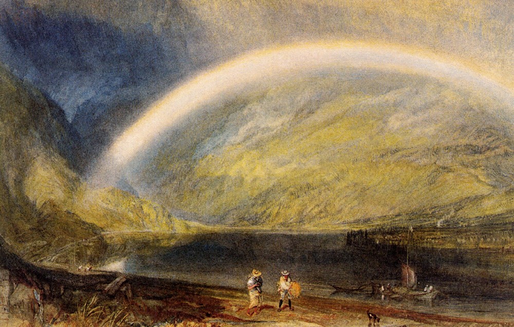 Rainbow. A View on the Rhine from Dunkholder Vineyard of Osterspey by Joseph Mallord William Turner
