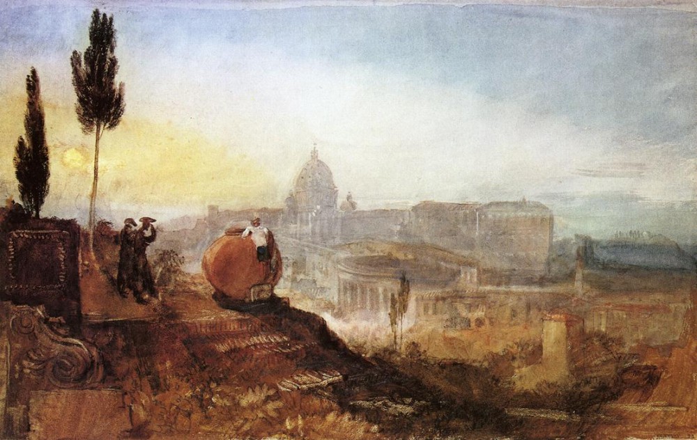 Rome St. Peter-s from the Villa Barberini by Joseph Mallord William Turner