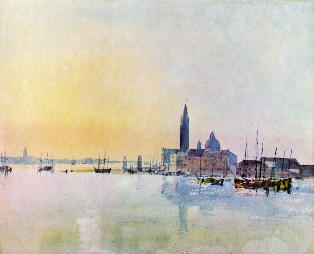 Venice San Guirgio from the Dogana Sunrise by Joseph Mallord William Turner