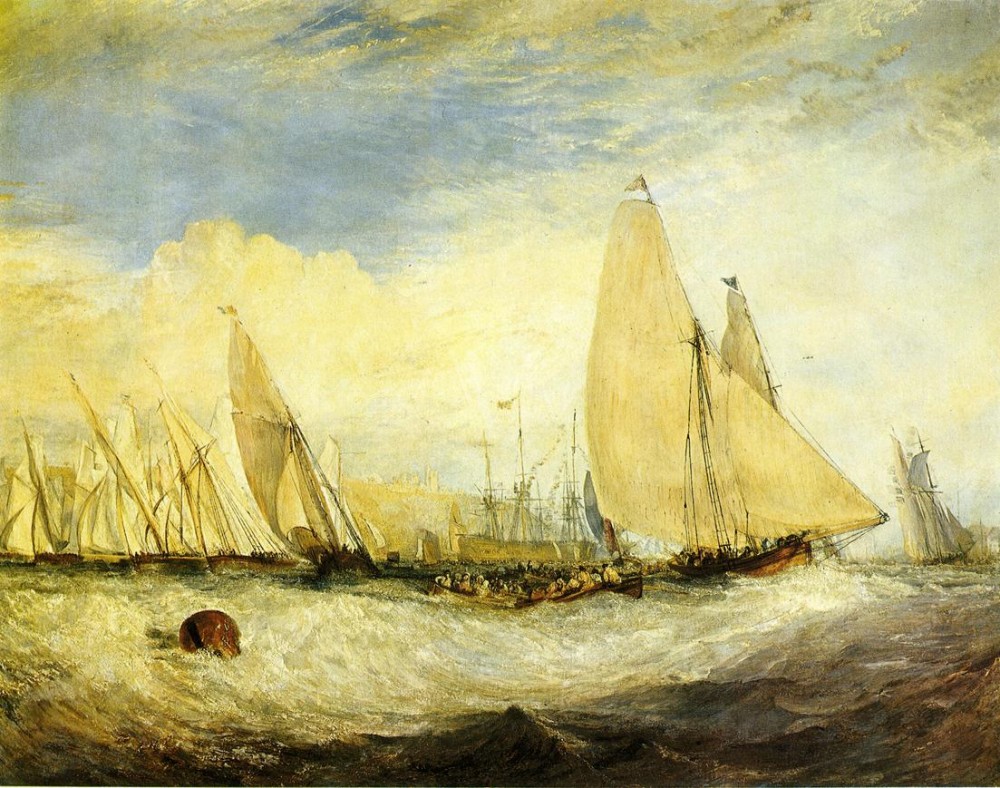 East Cowes Castle The Seat of J. Nash Esq. The Regatta Beating to W by Joseph Mallord William Turner
