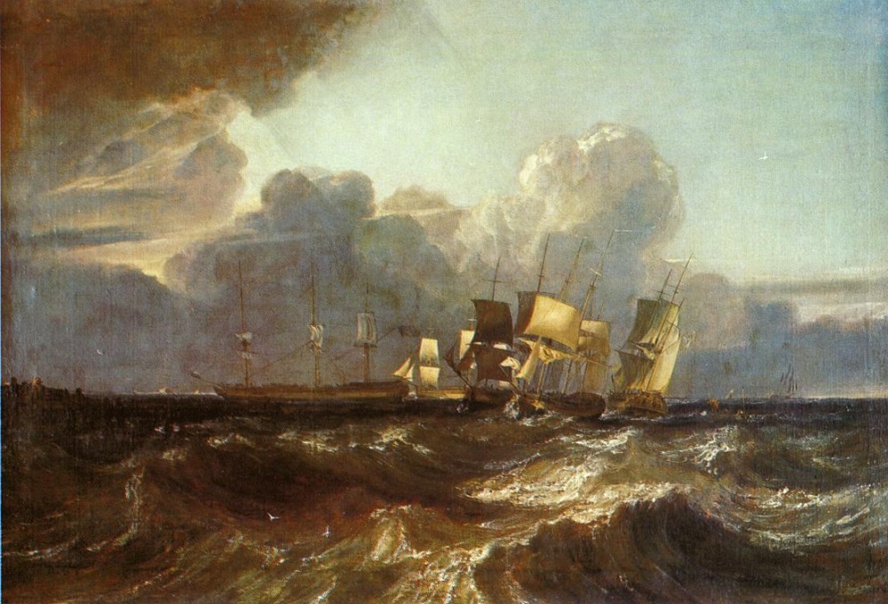 Ships Bearing Up for Anchorage aka The Egremont Sea Piece by Joseph Mallord William Turner
