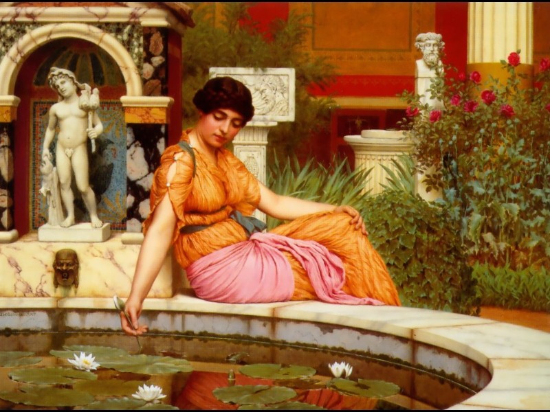 A Lily Pond by John William Godward