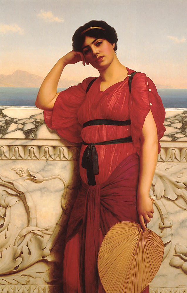 A Classical Lady by John William Godward