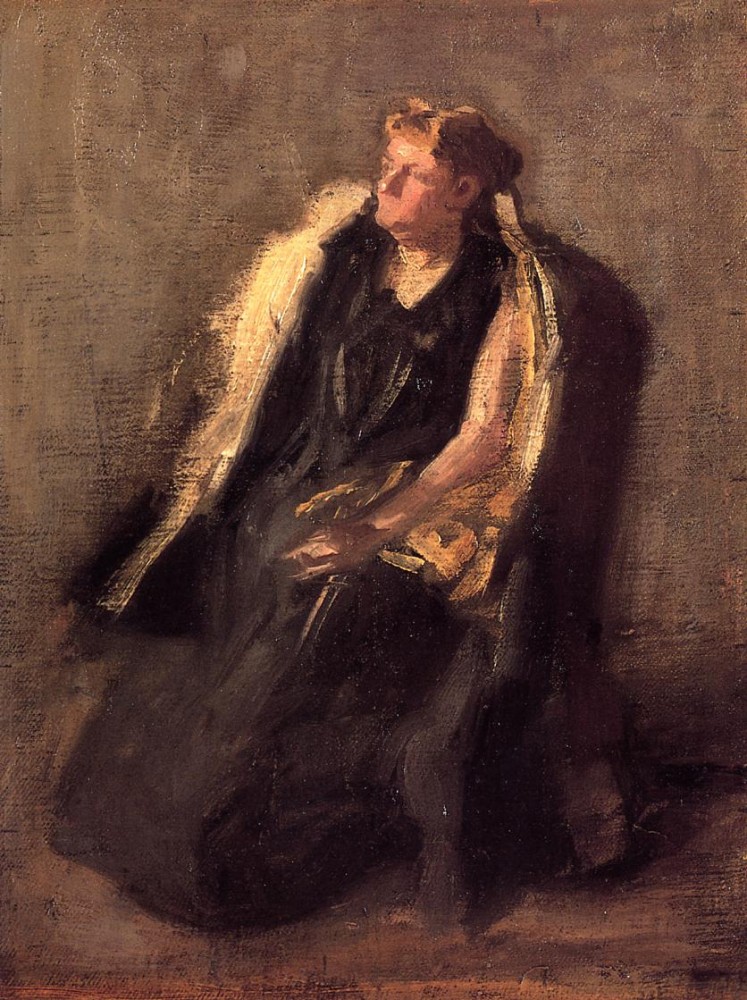 Portrait Of Mrs. Hubbard by Thomas Eakins