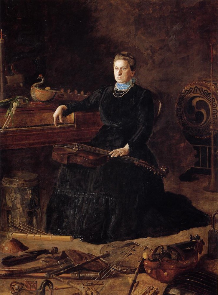 Portrait Of Sarah Sagehorn Frishmuth by Thomas Eakins