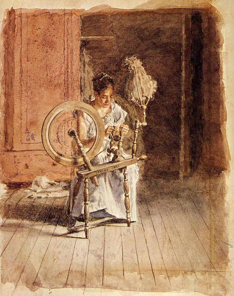 Spinning by Thomas Eakins