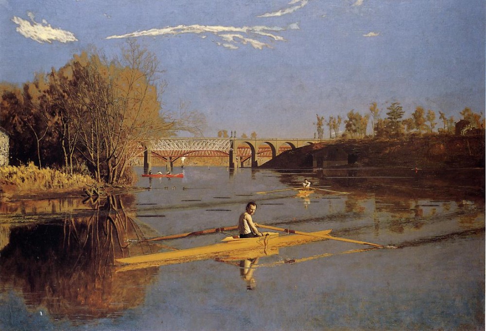 Max Schmitt In A Single Scull by Thomas Eakins