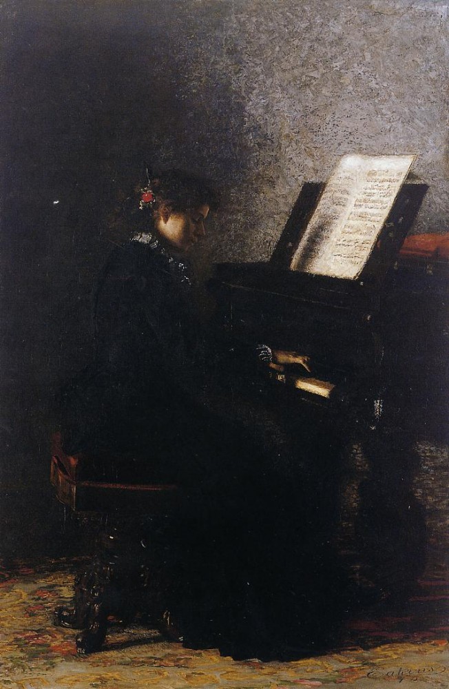 Elizabeth At The Piano by Thomas Eakins