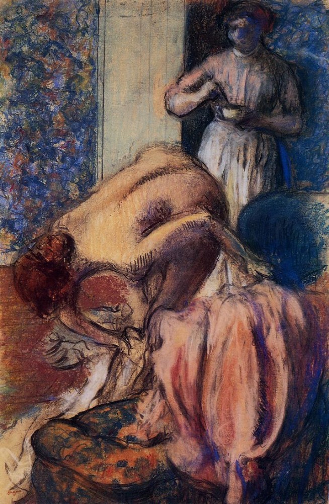 Breakfast after Bathing aka The Cup of Coffee by Edgar Degas