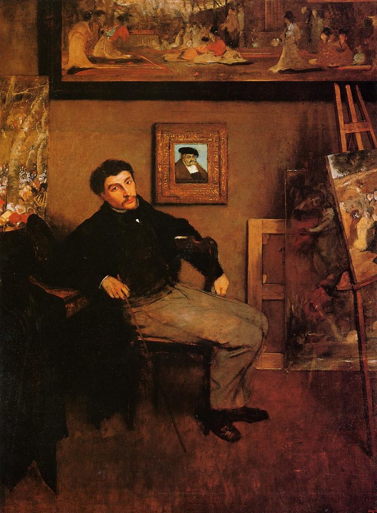 Portrait of James Tissot by Edgar Degas
