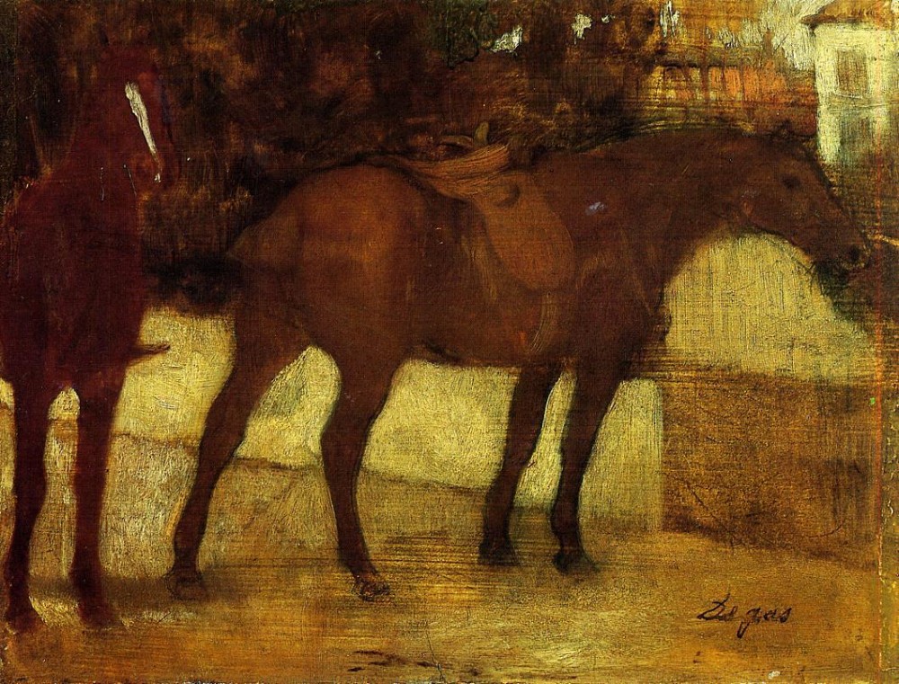 Study of Horses by Edgar Degas
