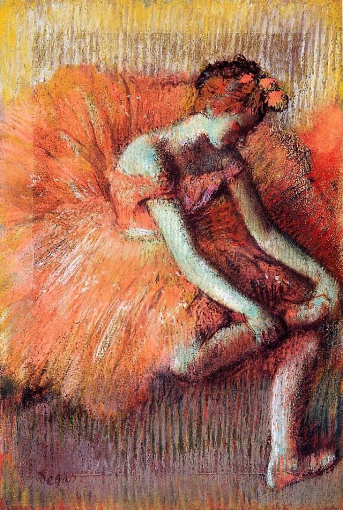 Dancer Adjusting Her Sandel by Edgar Degas