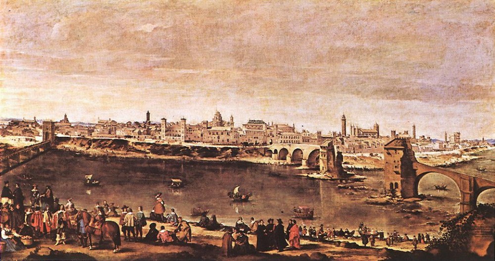 View of Zaragoza by Diego Rodríguez de Silva y Velázquez