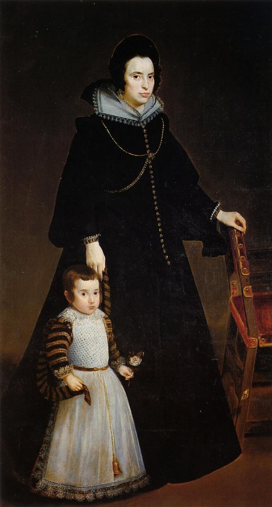 Diego Dona Antonia de Ipenarrieta y Galdos with Her Son by Diego Rodríguez de Silva y Velázquez