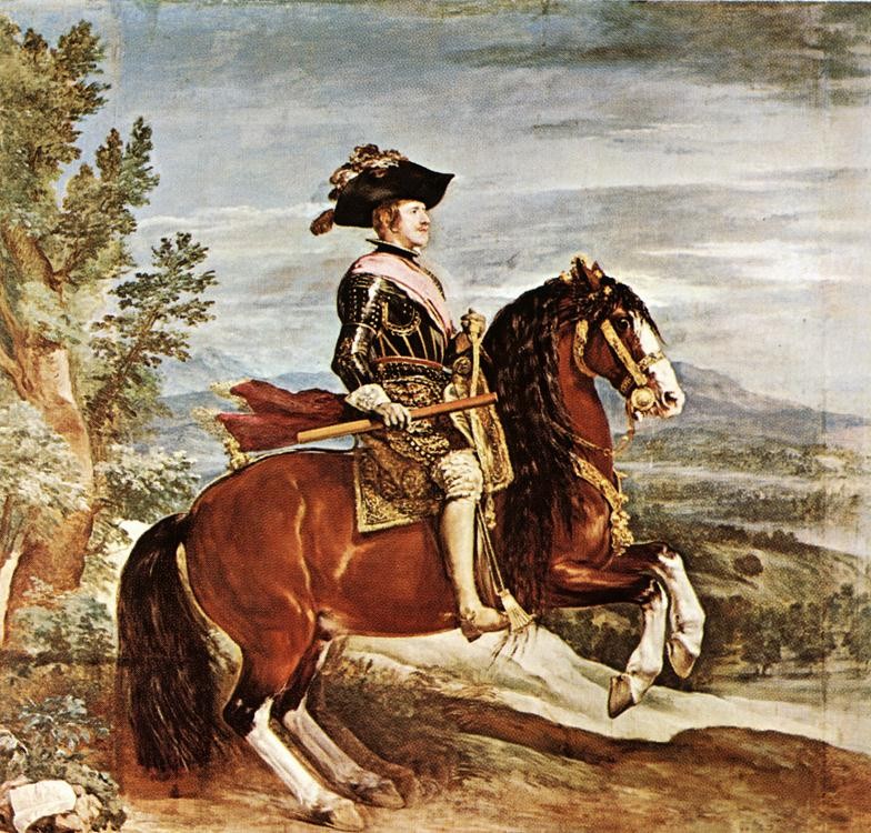 Equestrian Portrait of Philip IV by Diego Rodríguez de Silva y Velázquez