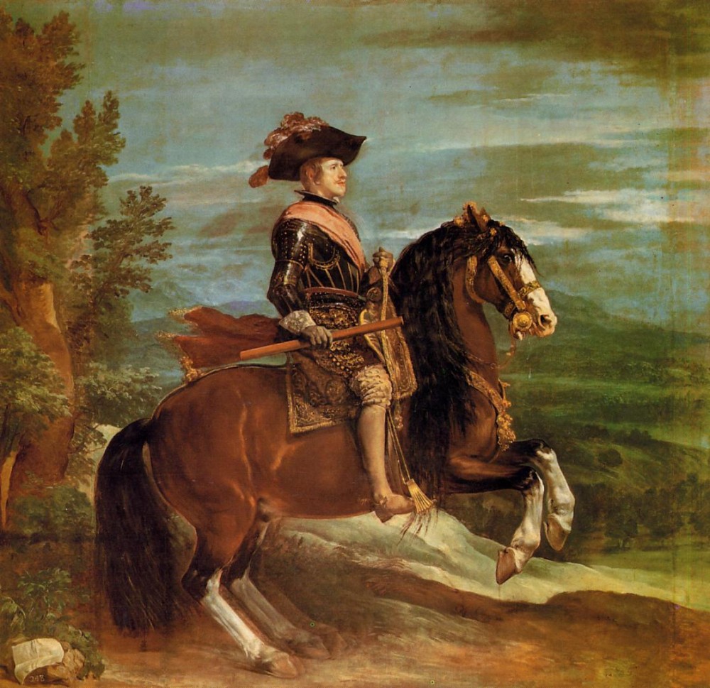 Diego Philip IV on Horseback by Diego Rodríguez de Silva y Velázquez